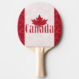 Canada, flag shower ping pong paddle