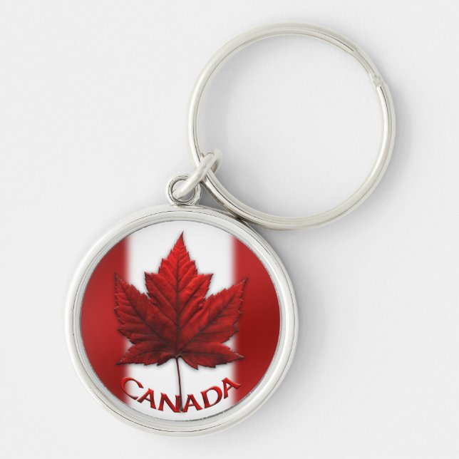 Canada Flag Souvenir Key Chain & Canada Maple Leaf (Front)