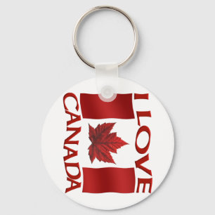 Canada Flag Souvenir Key Chain & Canada Maple Leaf