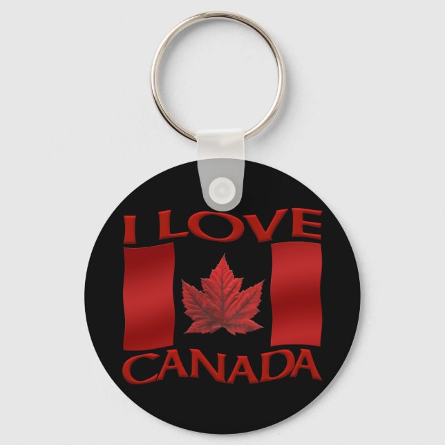 Canada Flag Souvenir Key Chain & Canada Maple Leaf (Front)