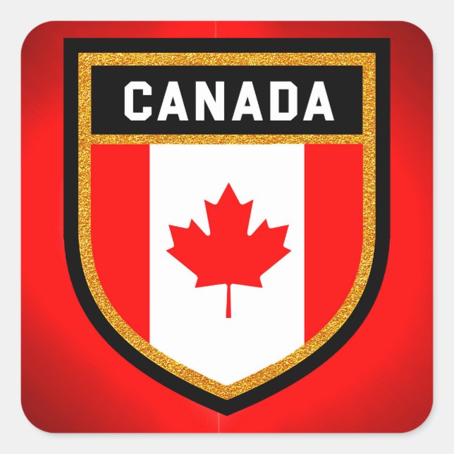Canada Flag Square Sticker (Front)