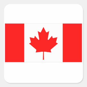 Canada Flag Sticker, Vinyl Travel Stickers, Canad Square Sticker