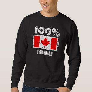 Canada Flag Support  100 Canadian Battery Power Pr Sweatshirt