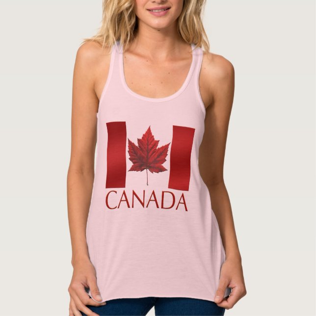 Canada Flag Tank Top Women's Canada Souvenir Shirt (Front)