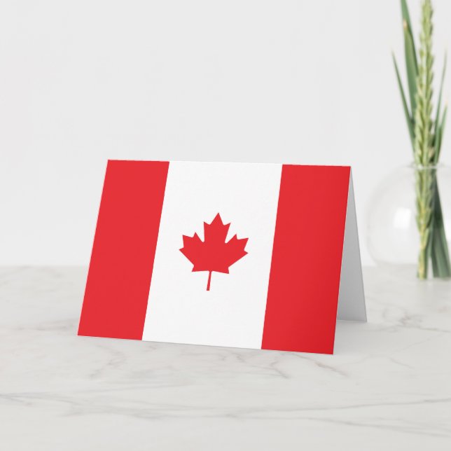 Canada flag thank you card (Front)