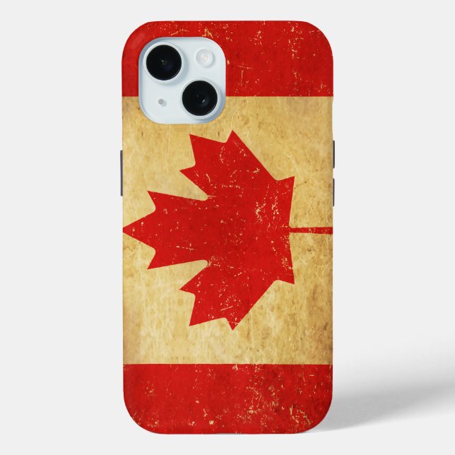 Canada Flag Vintage Design Case-Mate iPhone Case (Back)