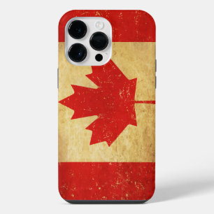 Canada Flag Vintage Design iPhone 14 Pro Max Case
