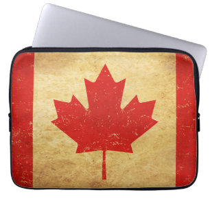 Canada Flag Vintage Design Laptop Sleeve