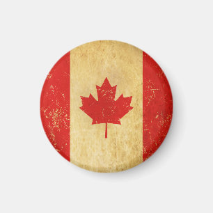 Canada Flag Vintage Design Magnet