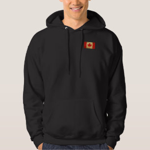 Canada Flag Vintage Design Men's Black Hoodie