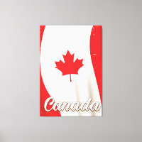 Canada Flag Vintage travel poster