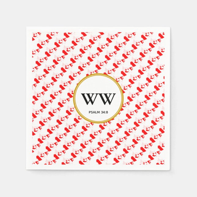 CANADA FLAG Wedding Birthday Heritage Party Napkin (Front)