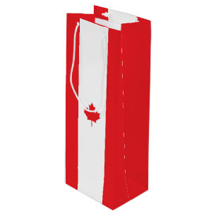 Canada flag wine gift bag
