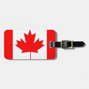 Canada flag, with name, address... luggage tag