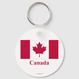 Canada Flag with Name Key Ring