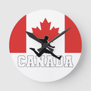 Canada Football Soccer National Team Round Clock