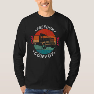 Canada Freedom Convoy Flag Us Canadian Truckers Su T-Shirt