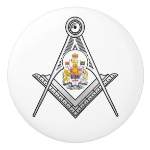 Canada freemasonry sign ceramic knob