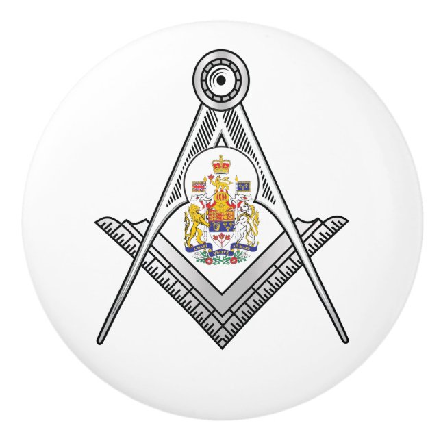 Canada freemasonry sign ceramic knob (Front)