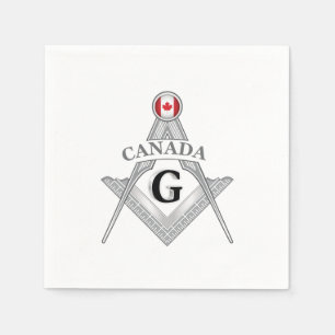 Canada freemasonry sign napkin