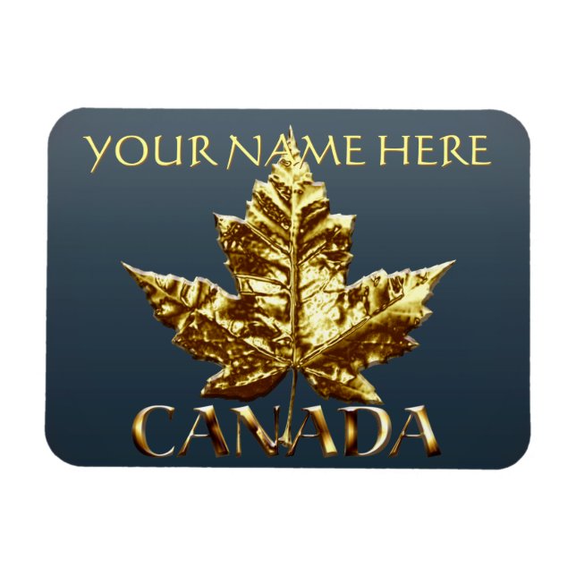 Canada Fridge Magnet Gold Canada Souvenir Magnets (Horizontal)