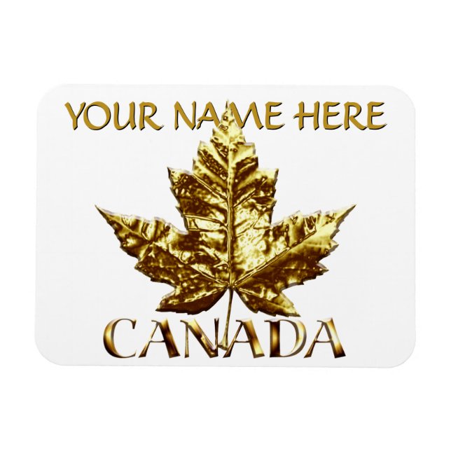 Canada Fridge Magnet Gold Canada Souvenir Magnets (Horizontal)