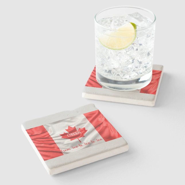CANADA From Sea to Sea to Sea Stone Coaster (Side)