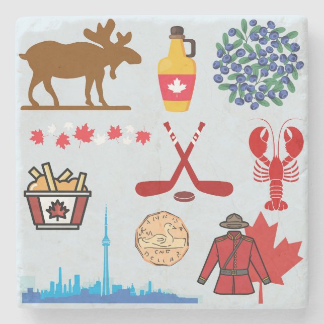 Canada Fun Stone Coaster (Front)