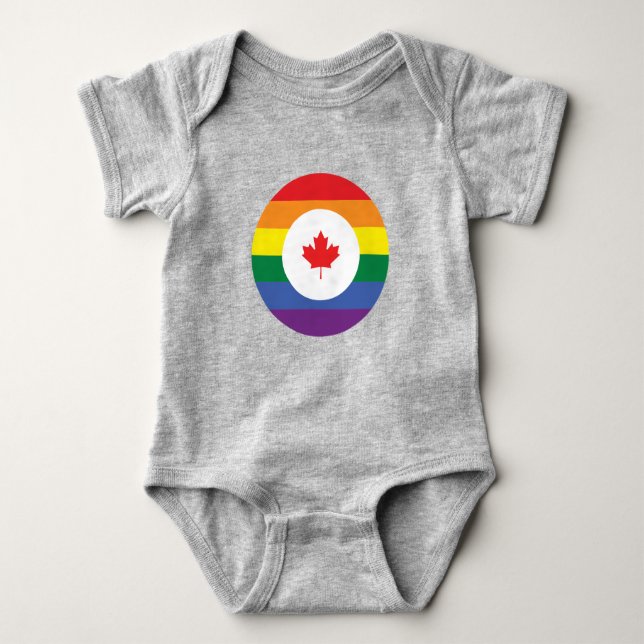 Canada Gay Pride Baby Bodysuit (Front)