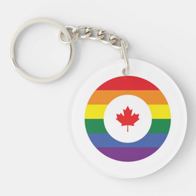 Canada Gay Pride Key Ring (Front)