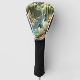 Canada Geese Amidst the Weeping Willows Golf Head Cover