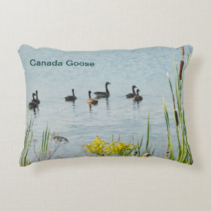 Canada Geese And Cattails Decorative Cushion