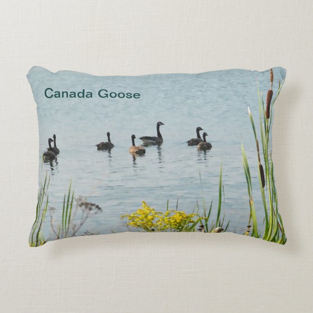 Canada Geese And Cattails Decorative Cushion (Front)