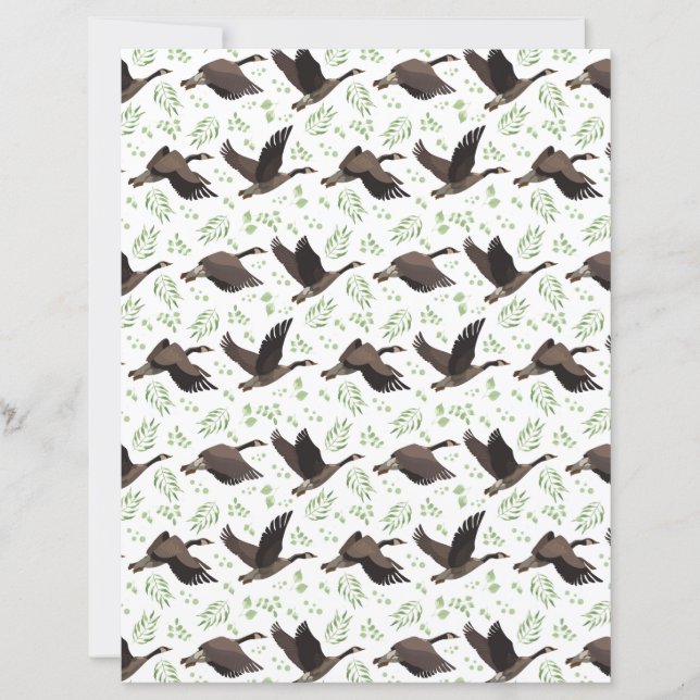 Canada Geese Scrapbook Paper (Front)