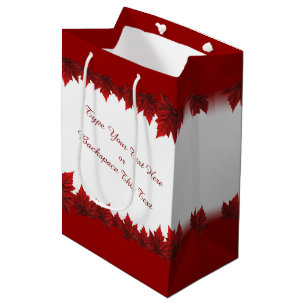Canada Gift Bags Custom Canada Maple Leaf Gift Bag