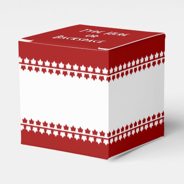 Canada Gift Box Personalise Canada Leaf Gift Boxes (Front Side)