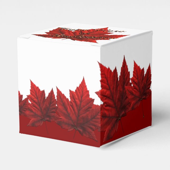 Canada Gift Box Personalise Canada Leaf Gift Boxes (Front Side)