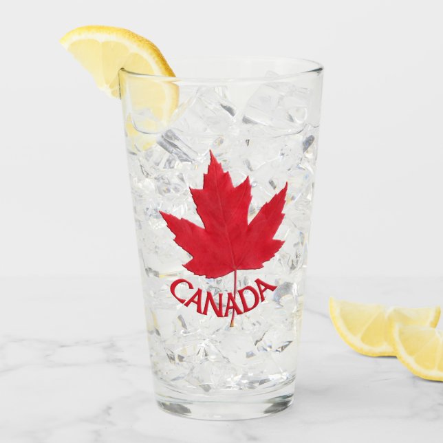 Canada Glass Canada Flag Souvenir Glasses Custom (Front Ice)