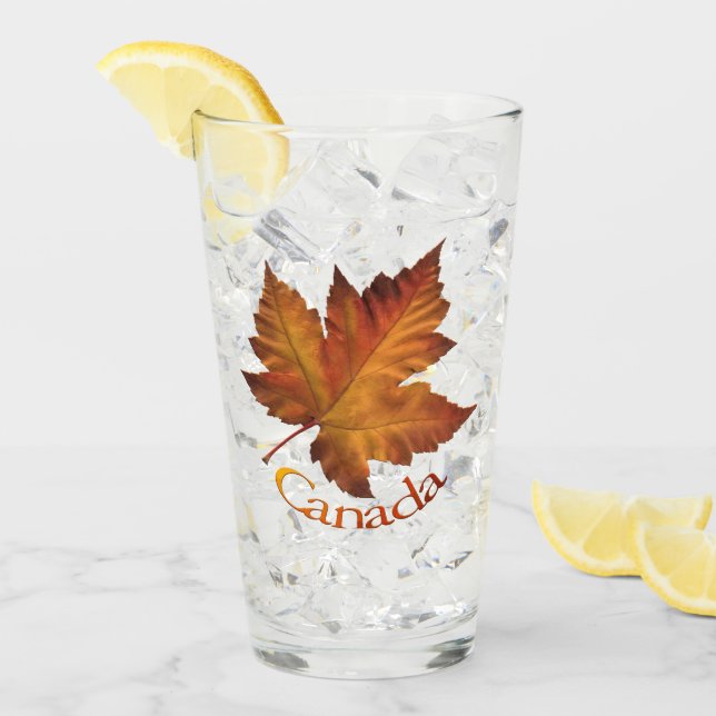 Canada Glass Canada Maple Leaf Glasses Custom (Front Ice)