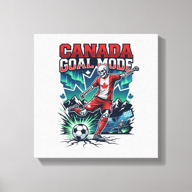 Canada Goal Mode Skeleton Striker Nations Dynamic  Canvas Print (Front)