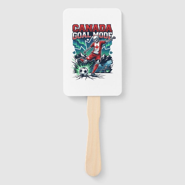 Canada Goal Mode Skeleton Striker Nations Dynamic  Hand Fan (Front)