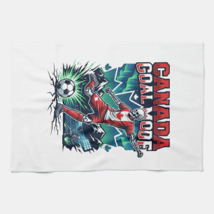 Canada Goal Mode Skeleton Striker Nations Dynamic  Tea Towel