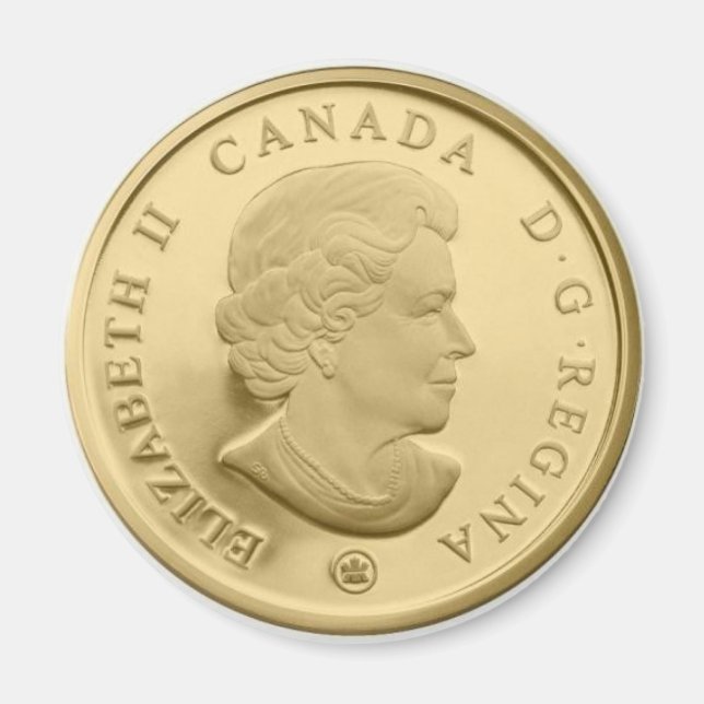 Canada Gold Dollar Face Magnet (Front)