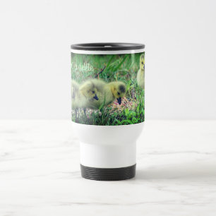 Canada Goose Babies Wildlife Personalized Travel Mug