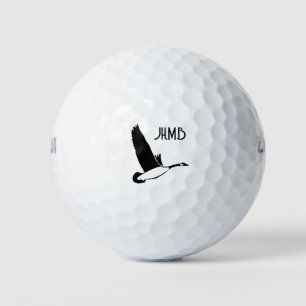 Canada Goose Bird  Monogram Art Golf Balls
