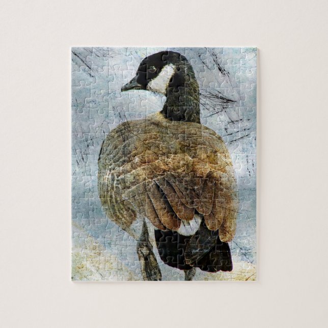 Canada Goose Grunge Jigsaw Puzzle (Vertical)