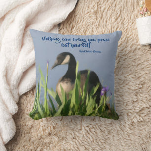 Canada Goose Inner Peace Inspirational Quote Cushion