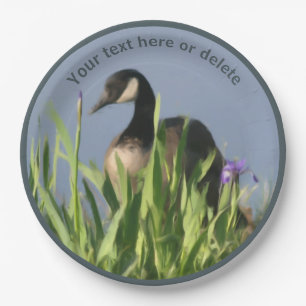 Canada Goose Nature Art Personalised Party Paper Plate