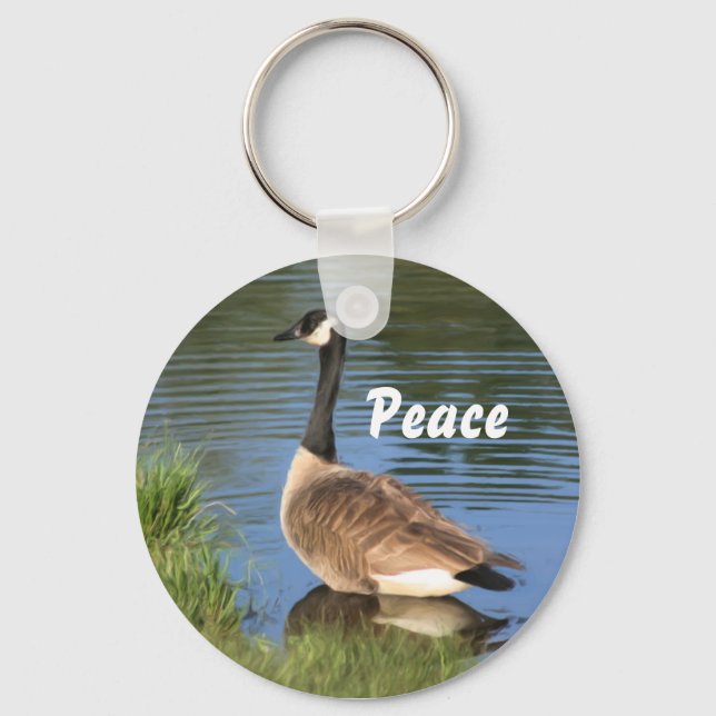 Canada Goose Peace Inspirational Keychain (Front)
