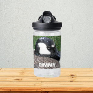 Canada Goose Photo with Child's Name Water Bottle